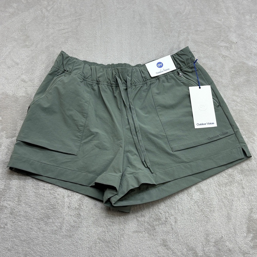Outdoor Voices RecTrek Short Women XL Agave Green Hike Cargo Gorpcore Athleisure
